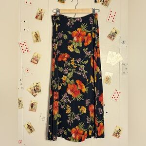 Vintage floral maxi skirt